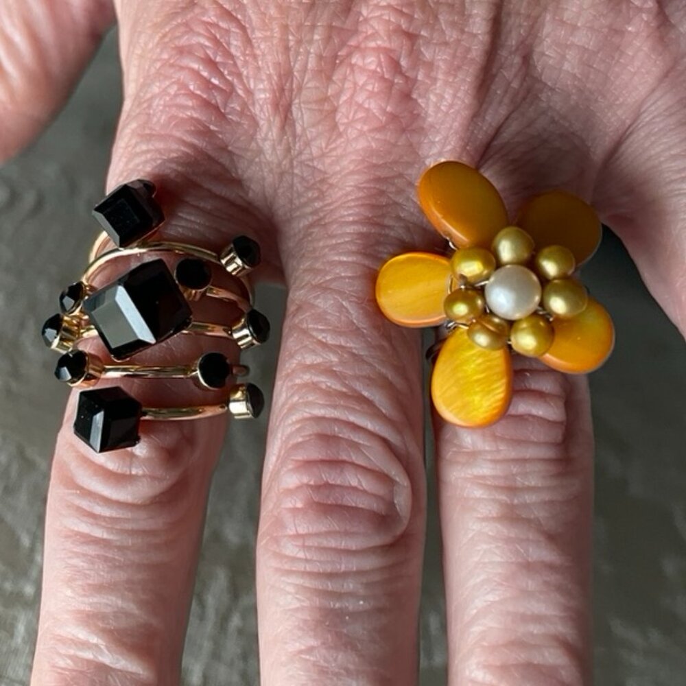 Two Whimsical Rings, Adjustable Size - image 2